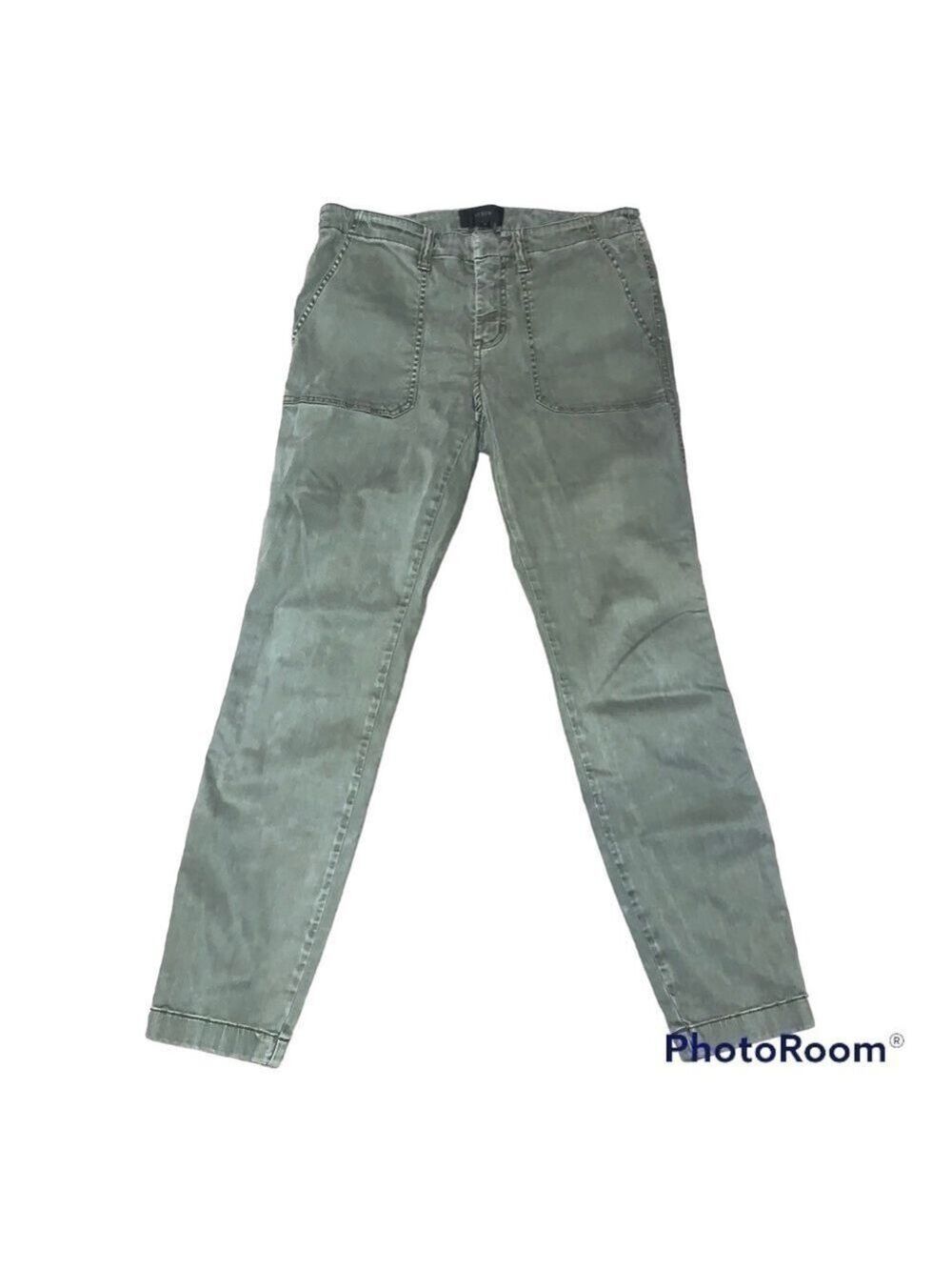 J. CREW Green chinos Size 28 Preppy Straight Leg